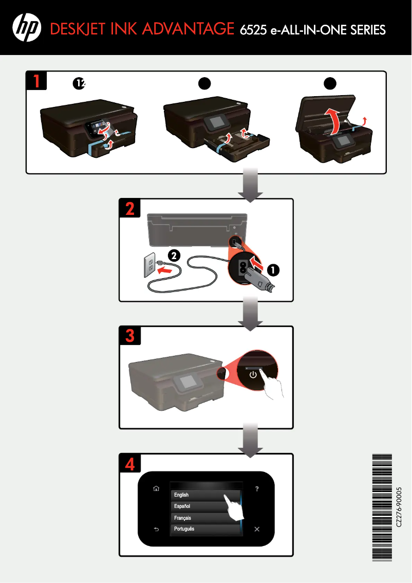Page n°1 - Guide d'installation HP Deskjet 6520