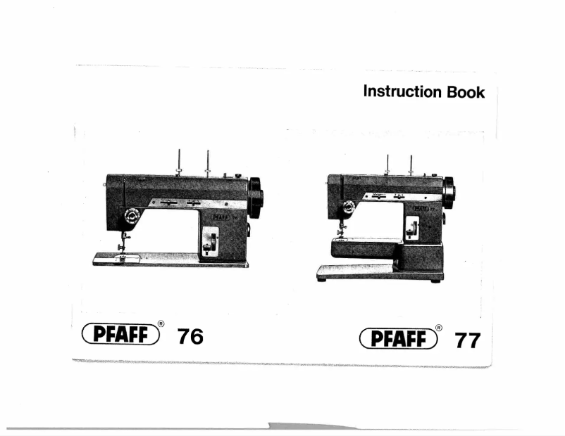 Page n°1 - Manuel utilisateur Pfaff 76