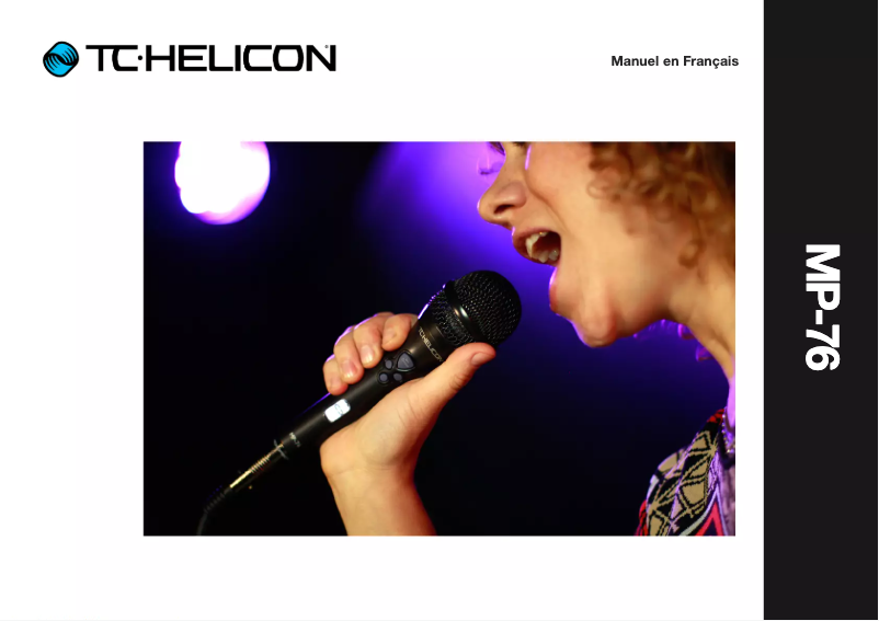Page 1 de la notice Manuel utilisateur TC Helicon MP76