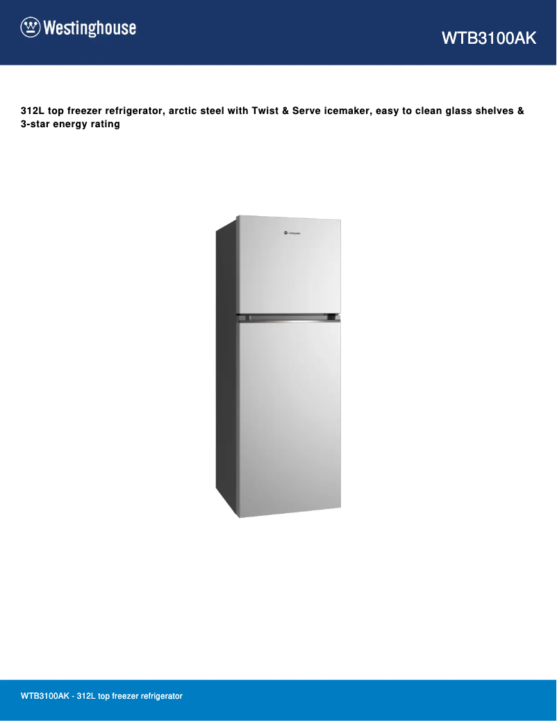 Image de la première page du manuel de l'appareil WTB3100AK