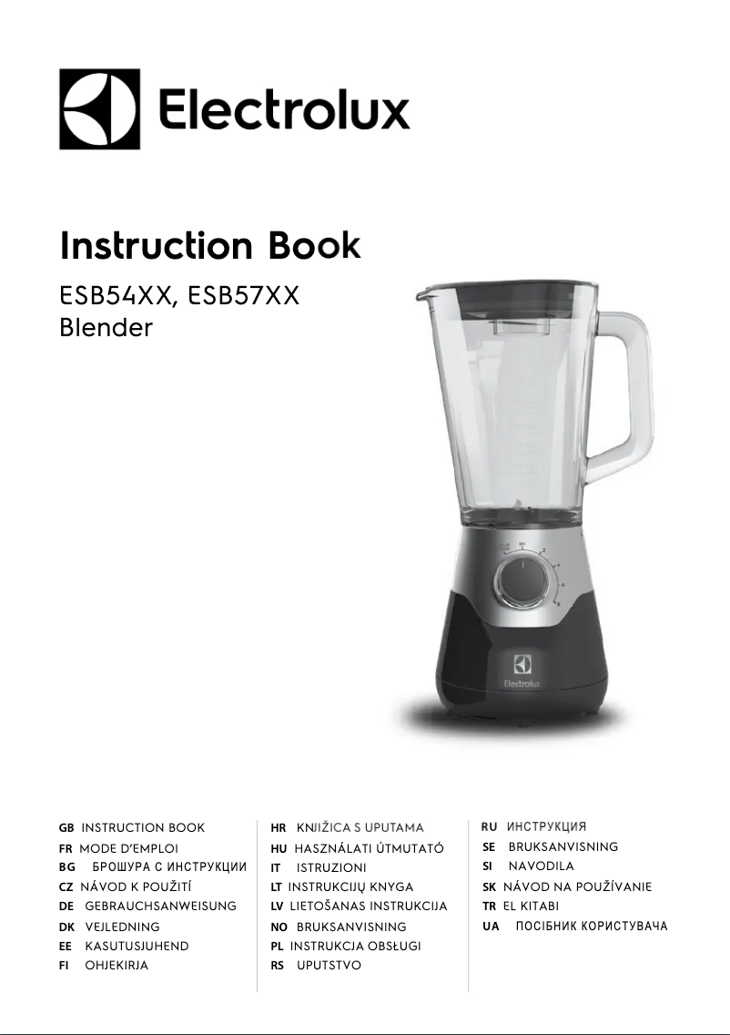 Page 1 de la notice Manuel utilisateur Electrolux ESB5700BK