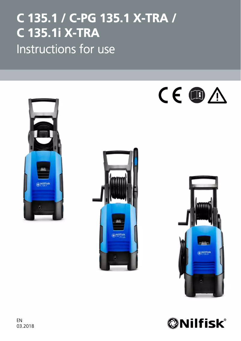 Page 1 de la notice Manuel utilisateur Nilfisk C 135.1-8 i X-TRA