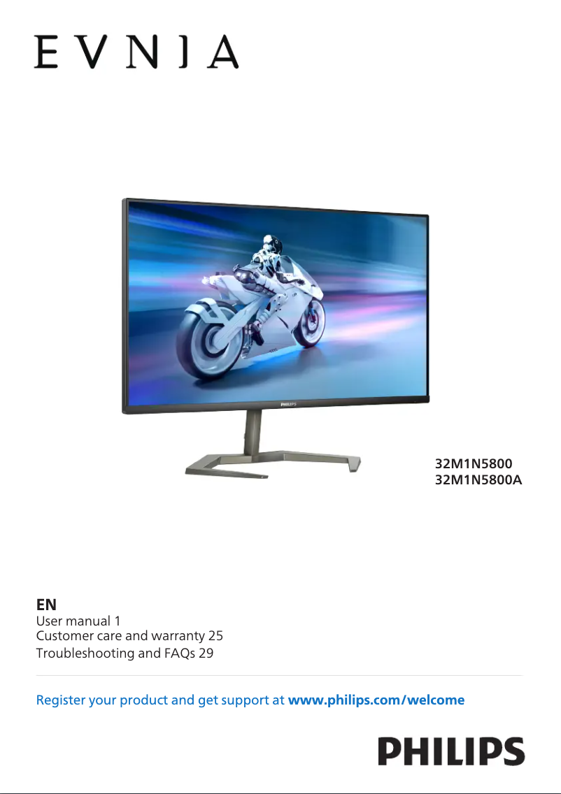 Page 1 of the manual User Manual Philips Evnia 32M1N5800A