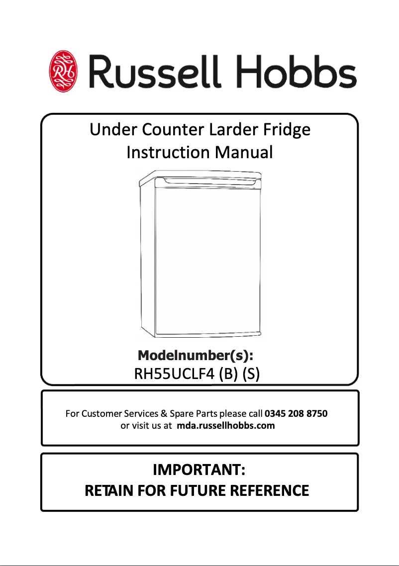 Image de la première page du manuel de l'appareil RH55UCLF4B