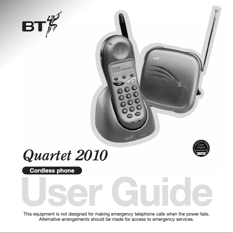 Imagen de la primera página del manual del dispositivo Quartet 2010