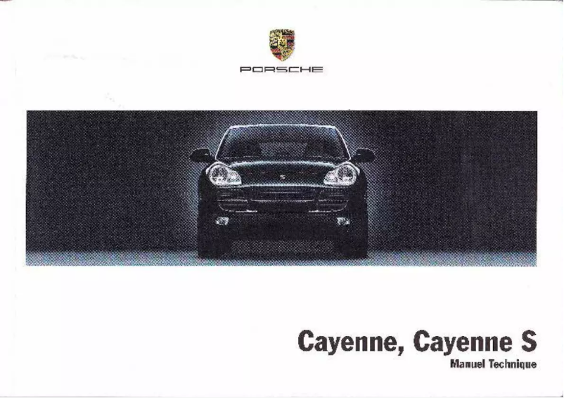 Page 1 de la notice Manuel utilisateur Porsche Cayenne S (2003)