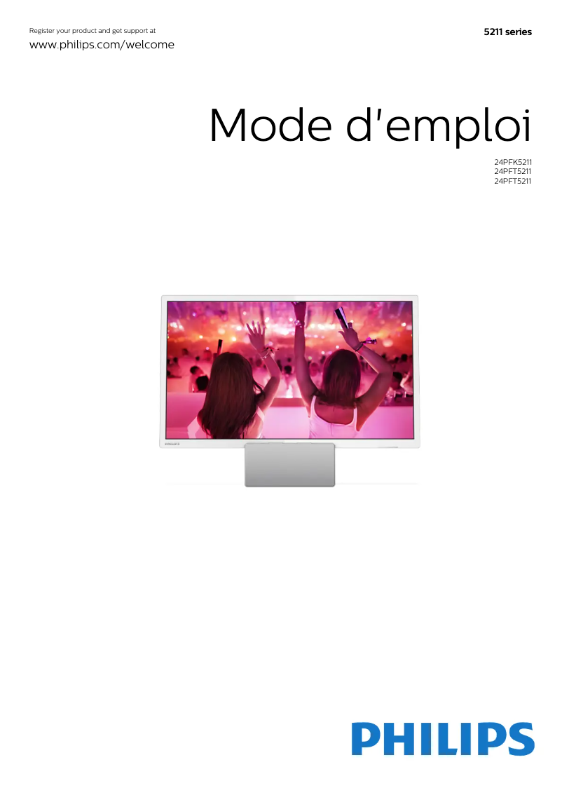Page n°1 - Manuel utilisateur Philips 5200 series 24PFT5211