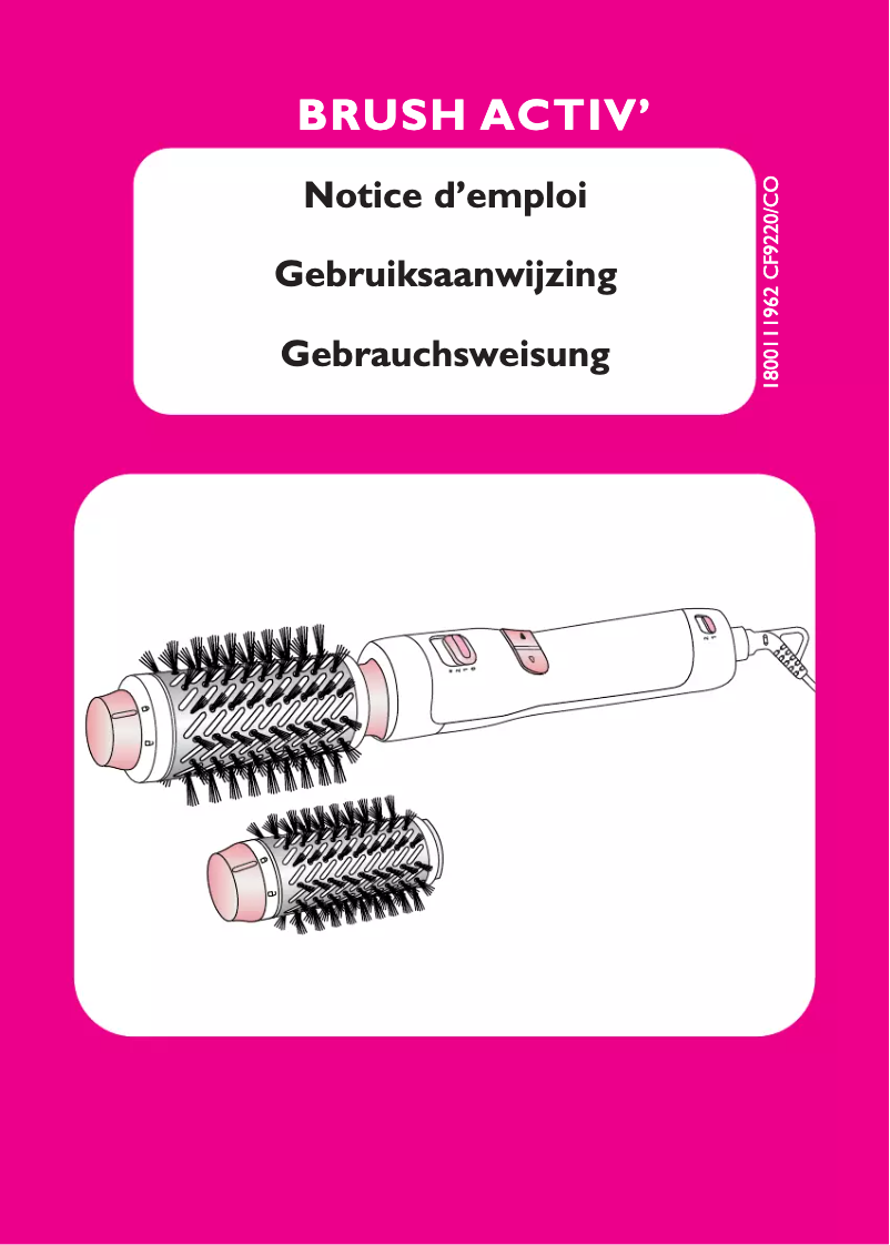 Image de la première page du manuel de l'appareil Brush Activ Nano Smart CF9420C0