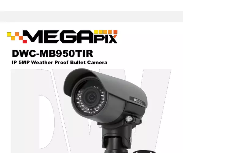 Image de la première page du manuel de l'appareil MegaPix DWC-MB950TIR