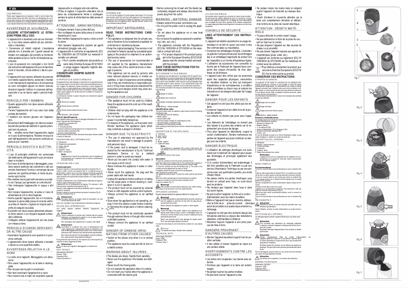 Page n°1 - Manuel utilisateur Ariete Pro Grind 3016