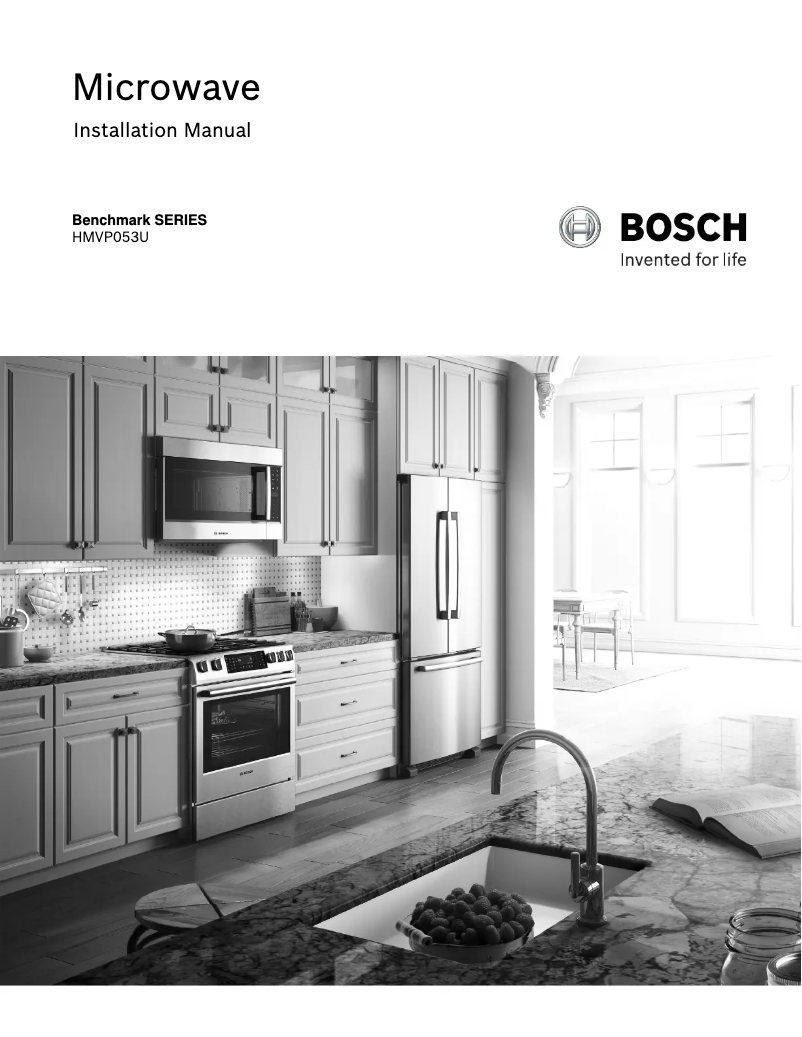 Page 1 of the manual Installation Guide Bosch HMVP053U