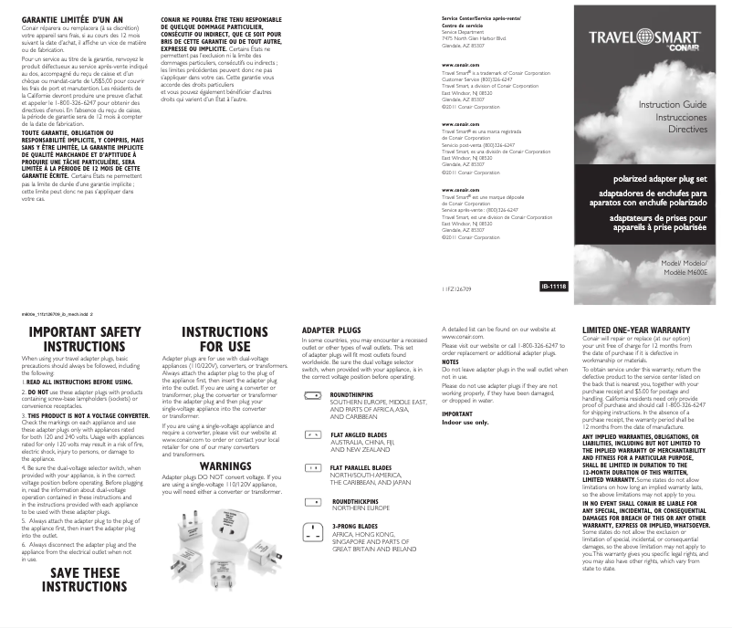 Image de la première page du manuel de l'appareil M600X