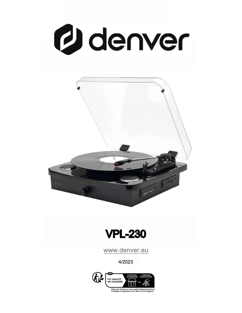 Image de la première page du manuel de l'appareil VPL-230B