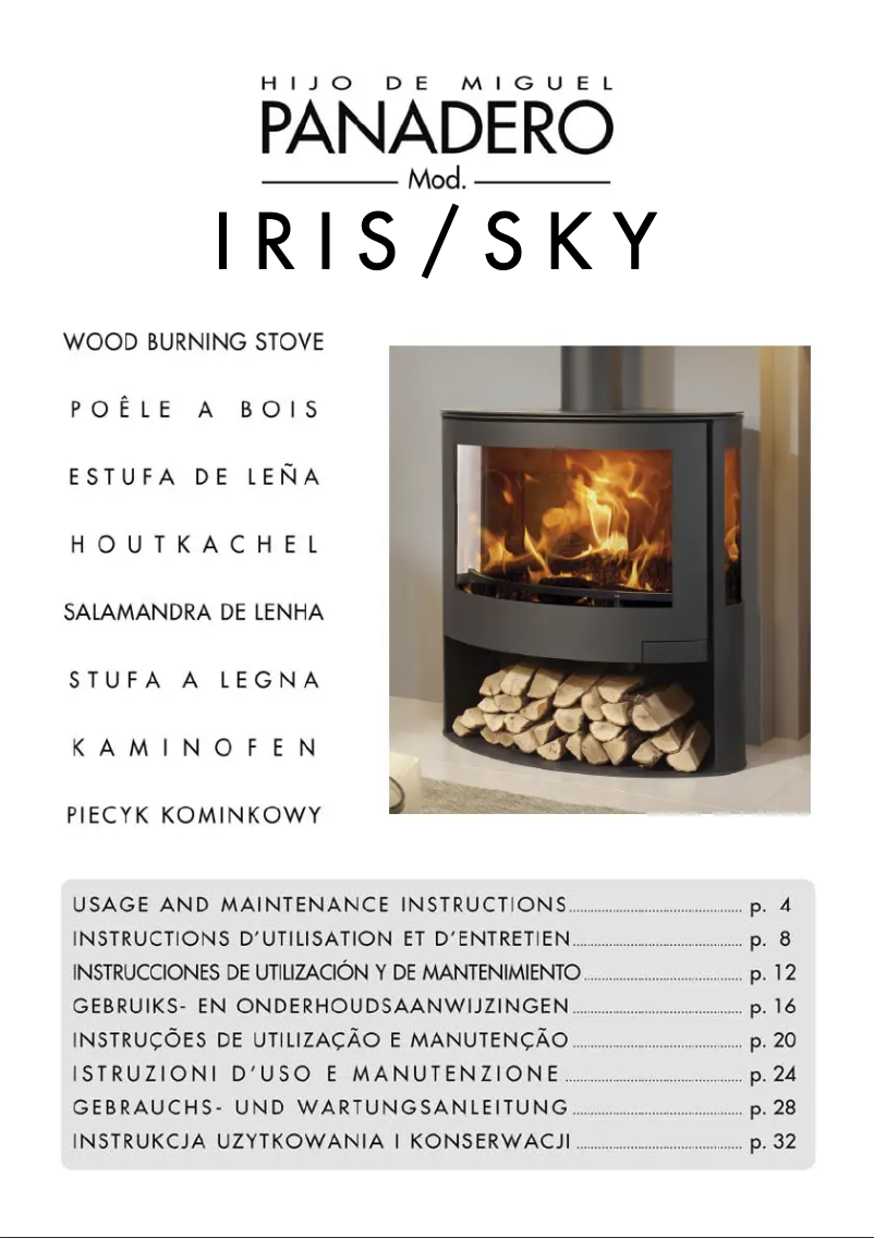 Page 1 de la notice Manuel utilisateur Panadero Iris