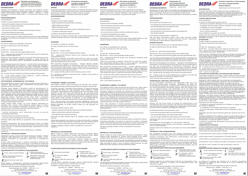 Page 1 de la notice Manuel utilisateur DEDRA BH1073