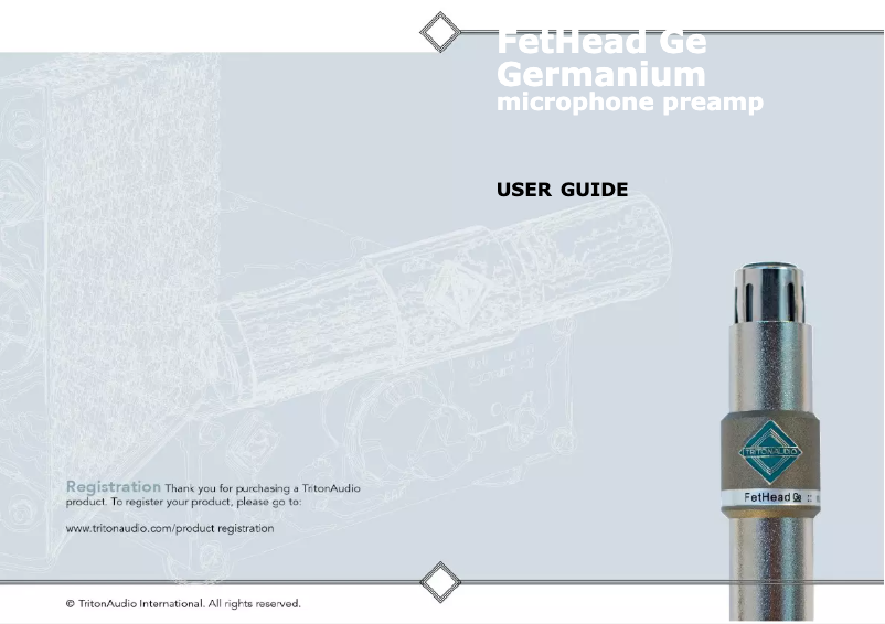 Image de la première page du manuel de l'appareil FetHead Germanium