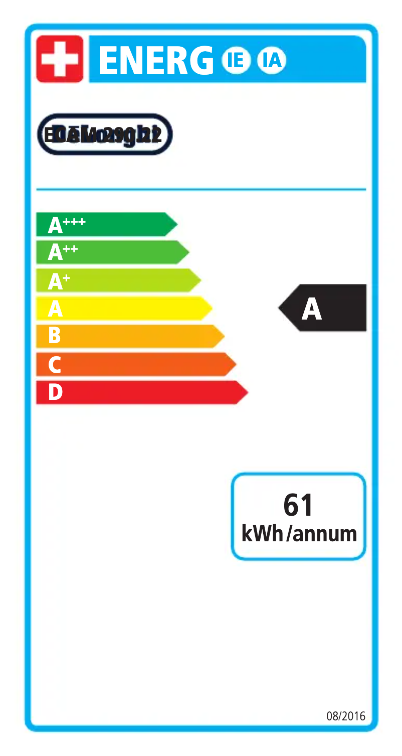 Page 1 de la notice Label énergétique DeLonghi Magnifica Evo ECAM290.22.B