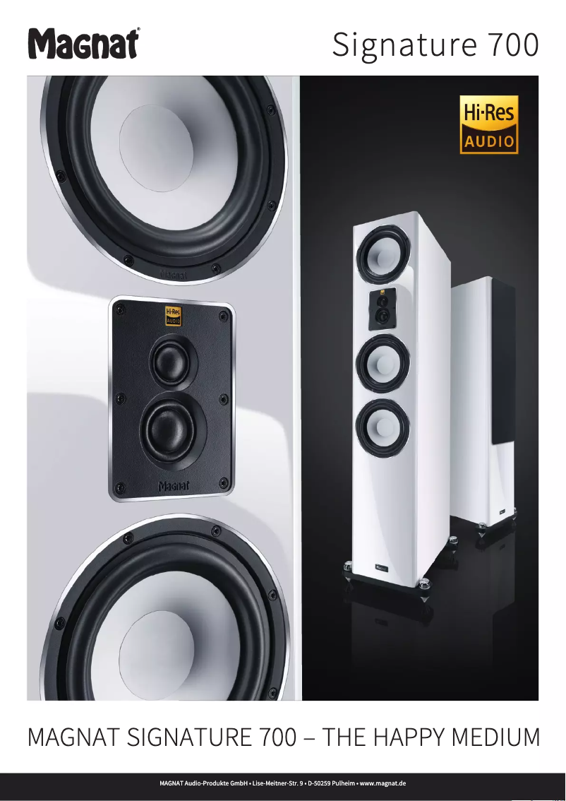 Page 1 de la notice Fiche technique Magnat Signature 703