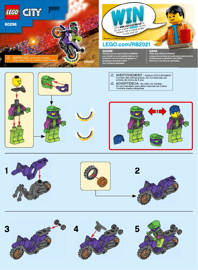 Página 1 del manual Manual de usuario Lego City 60296