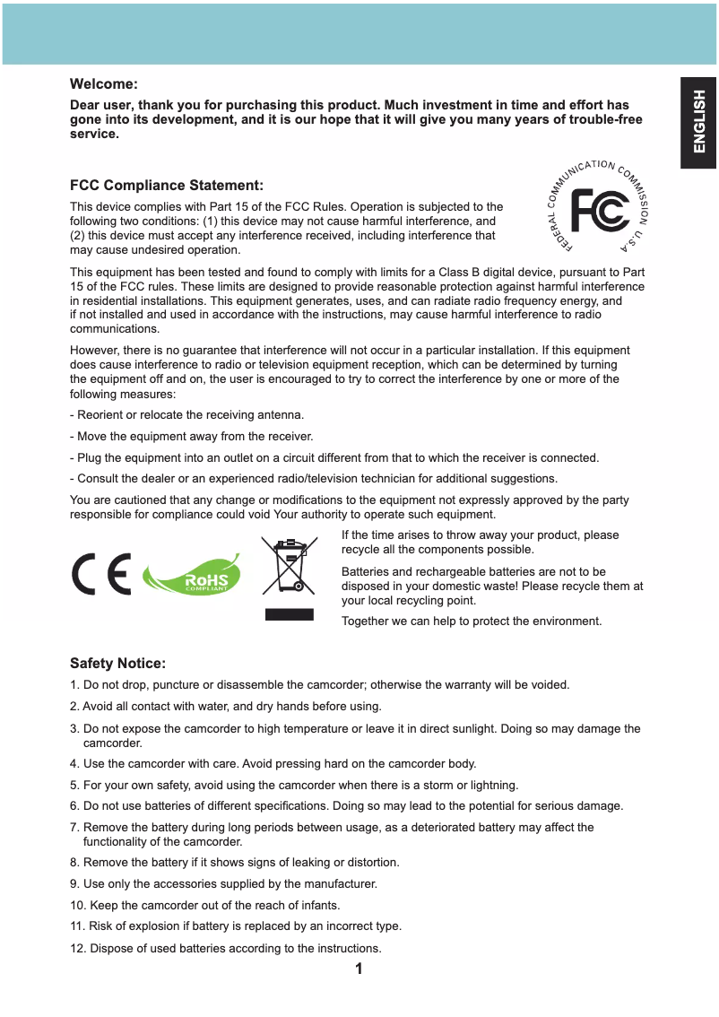 Page 1 de la notice Manuel utilisateur Aiptek 3D iH3