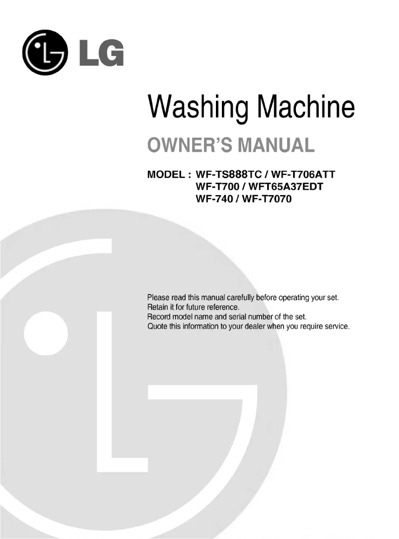 Page n°1 - Manuel utilisateur LG WF-T700
