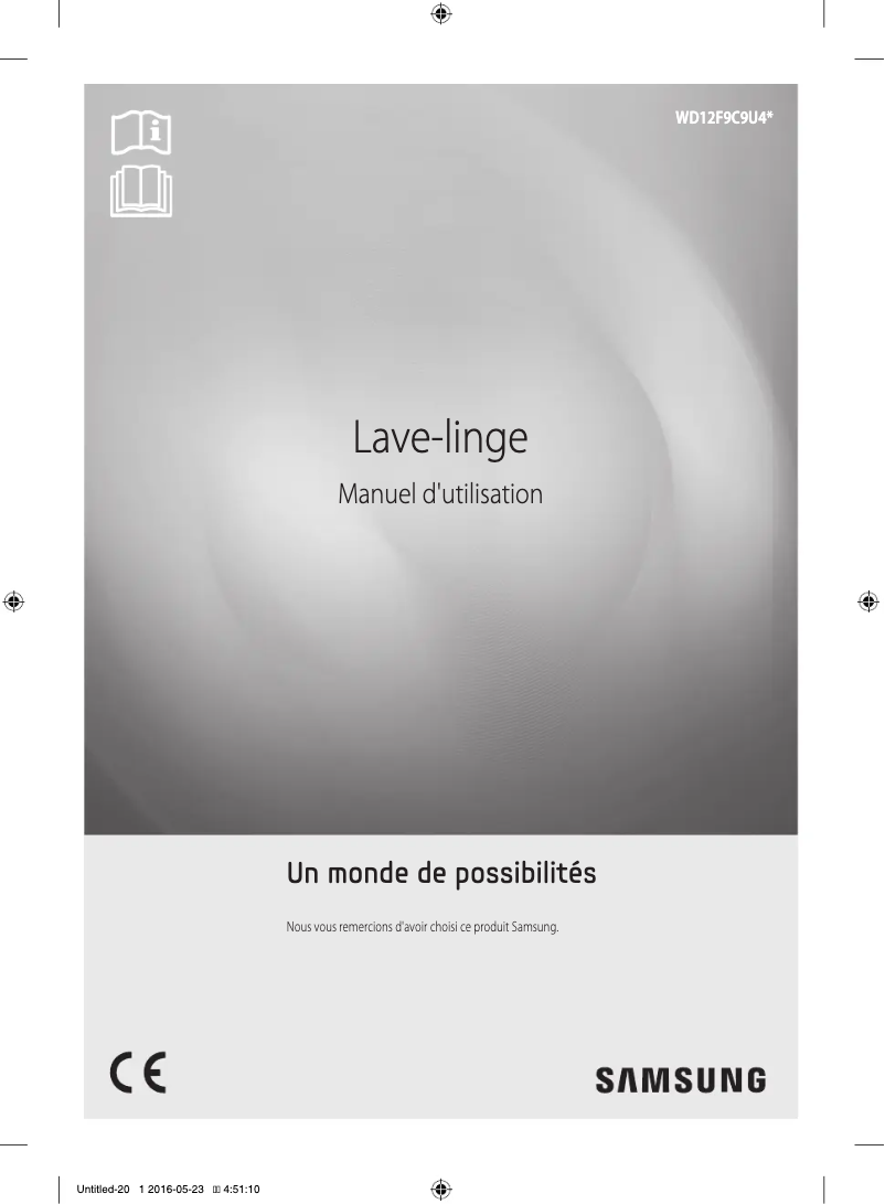 Image de la première page du manuel de l'appareil WD12F9C9U4W/EU