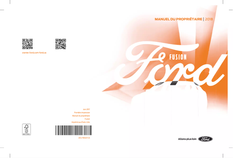 Image de la première page du manuel de l'appareil Fusion (2018)