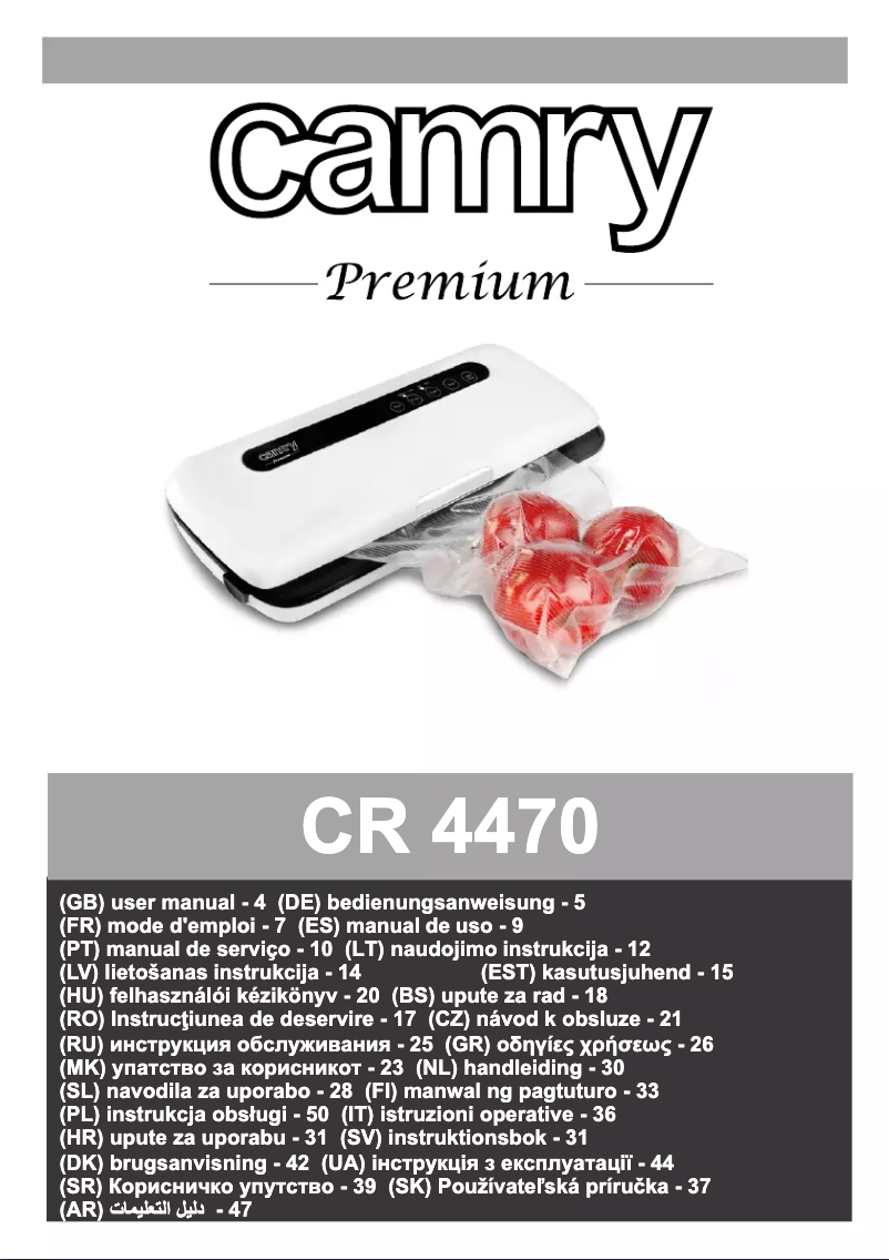 Image de la première page du manuel de l'appareil CR 4470
