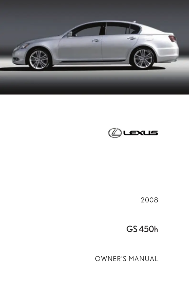 Image de la première page du manuel de l'appareil GS 350 (2008)