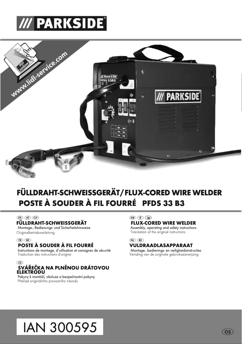 Página 1 del manual Manual de usuario Parkside PFDS 33 B3