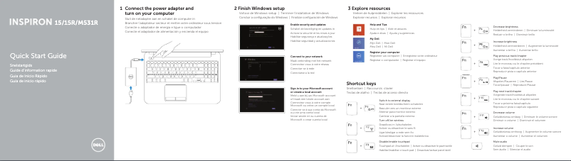Image de la première page du manuel de l'appareil Inspiron M531R