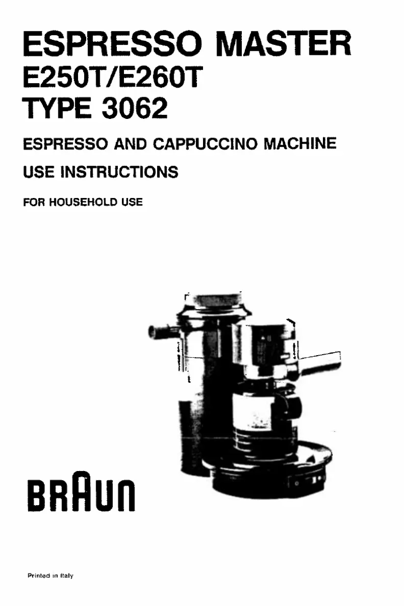 Page n°1 - Manuel utilisateur Braun E 260