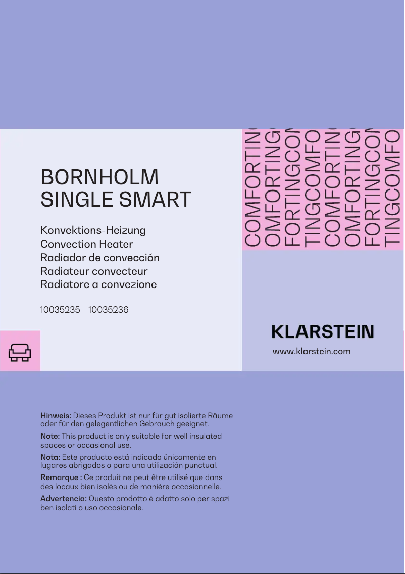 Page 1 de la notice Manuel utilisateur Klarstein Bornholm Single Smart