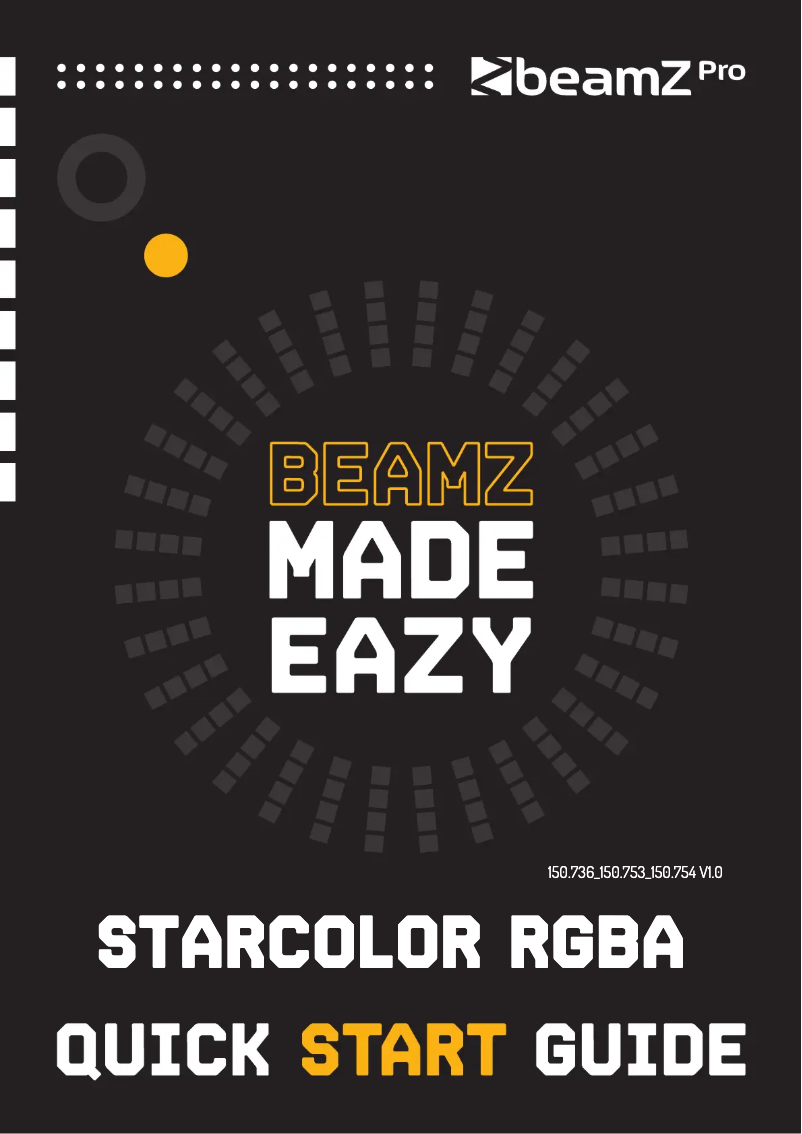 Page 1 de la notice Guide de démarrage rapide BeamZ StarColor205