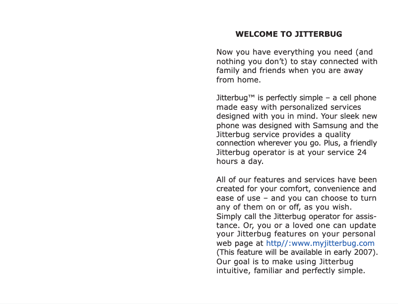 Página 1 del manual Manual de usuario GreatCall Jitterbug