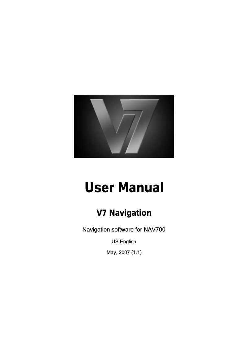 Image de la première page du manuel de l'appareil NAV700