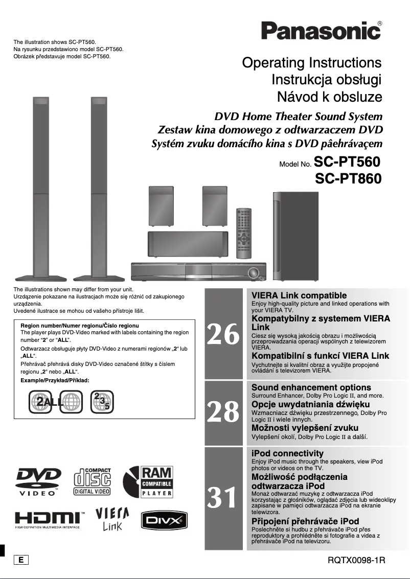 Image de la première page du manuel de l'appareil SC-PT560EE-S
