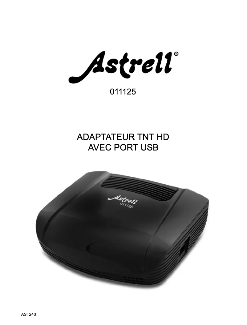 Page 1 de la notice Manuel utilisateur Astrell AST243 011125