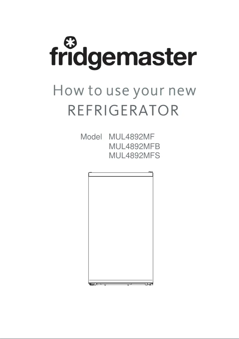 Page n°1 - Manuel utilisateur Fridgemaster MUL4892MF