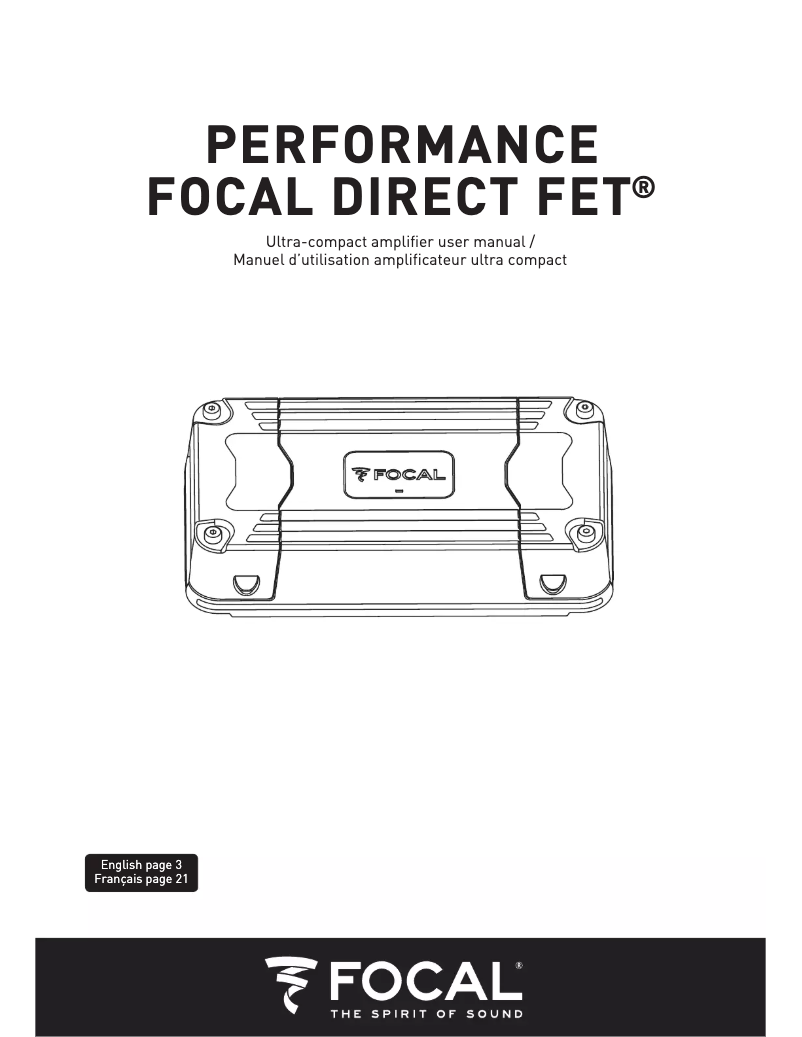 Page n°1 - Manuel utilisateur Focal FDS 2.350