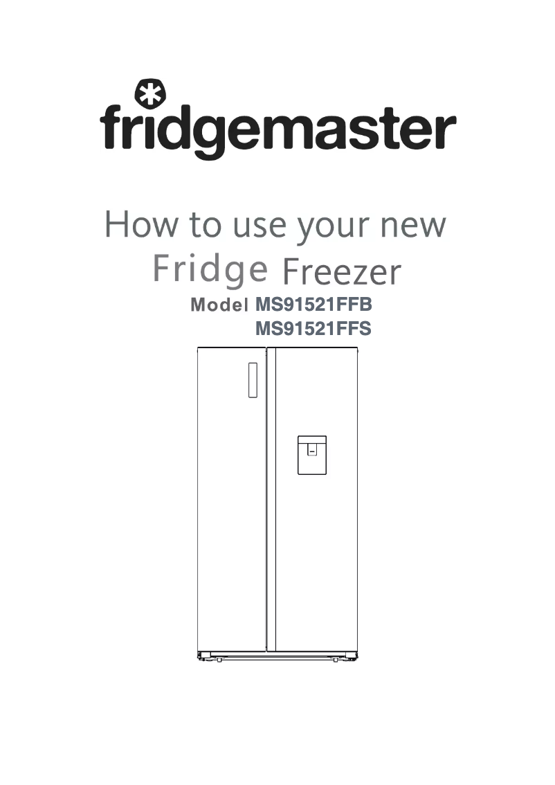 Page n°1 - Manuel utilisateur Fridgemaster MS91521