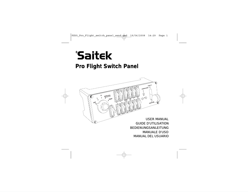 Page 1 de la notice Manuel utilisateur Saitek Flight Simulation Pro Flight Switch Panel