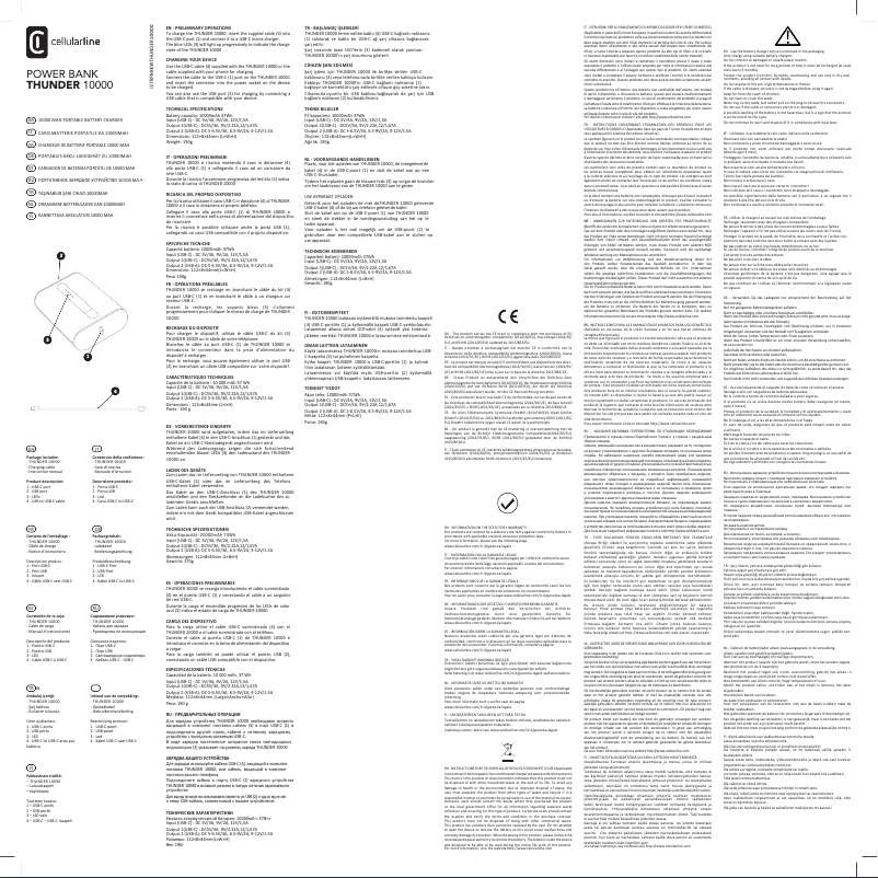 Image de la première page du manuel de l'appareil THUNDER 10000