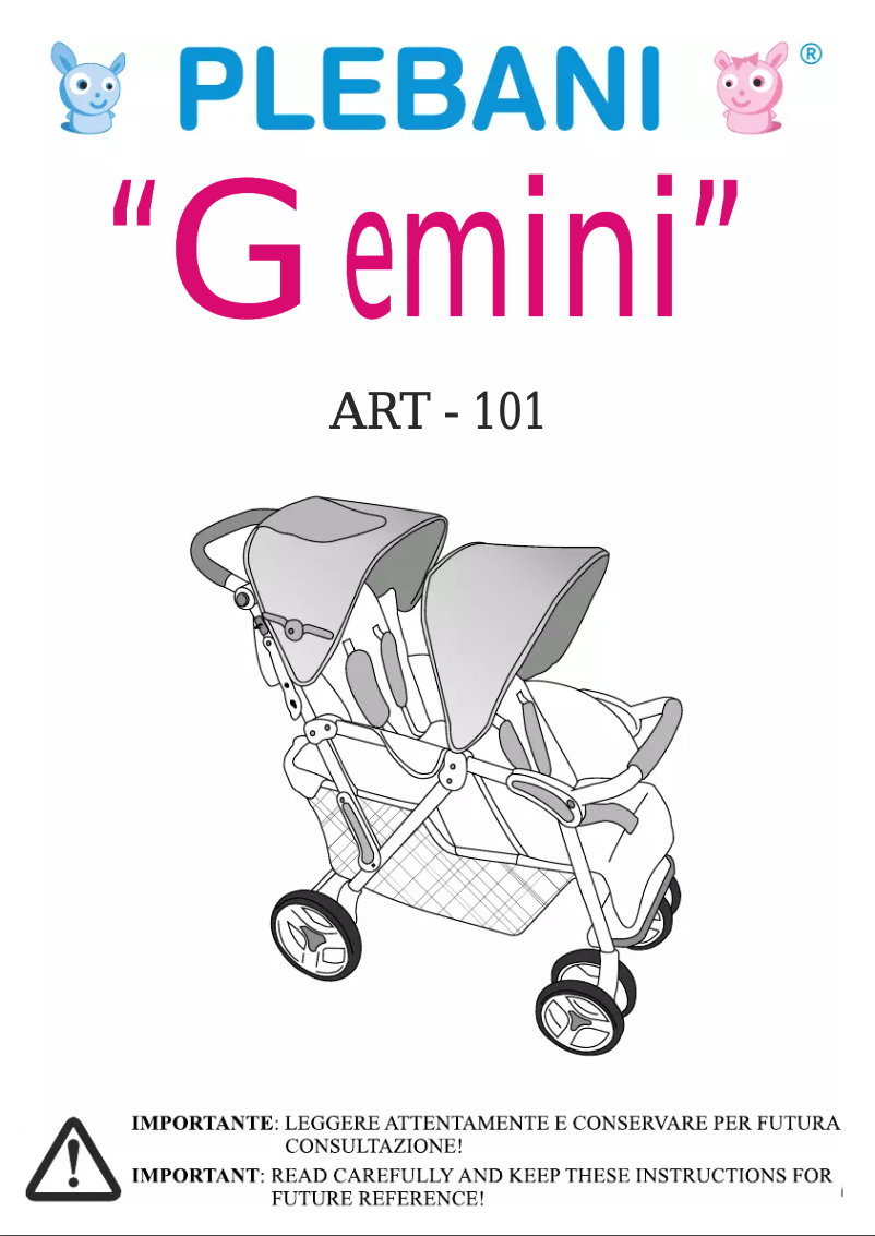 Page n°1 - Manuel utilisateur Plebani Gemini