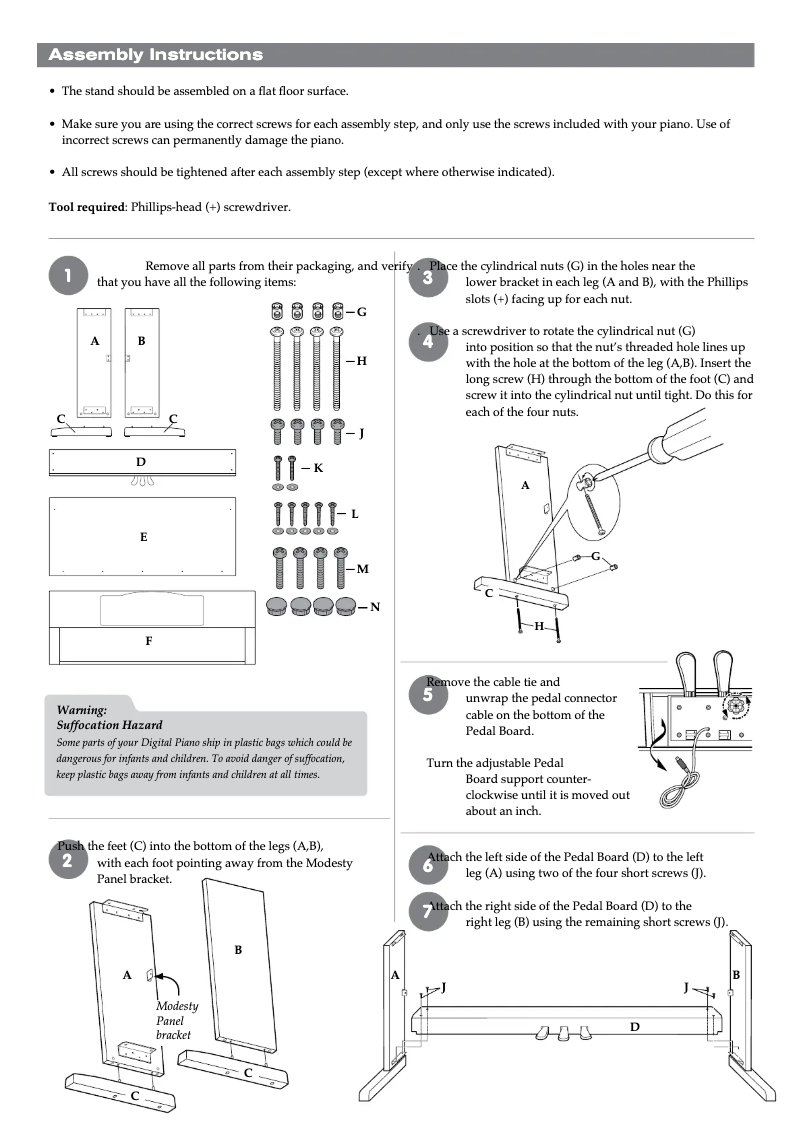 Page 1 de la notice Instructions / montage M-Audio DCP-300