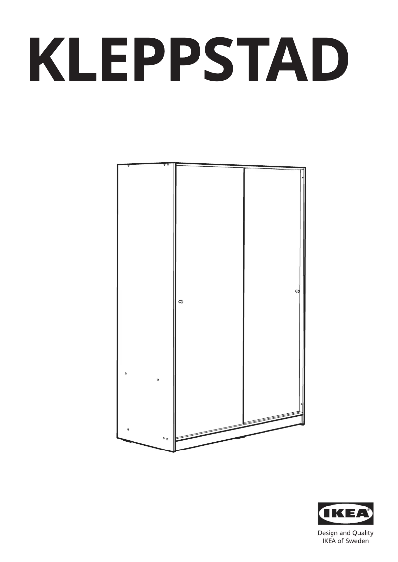 Page 1 de la notice Instructions / montage Ikea KLEPPSTAD