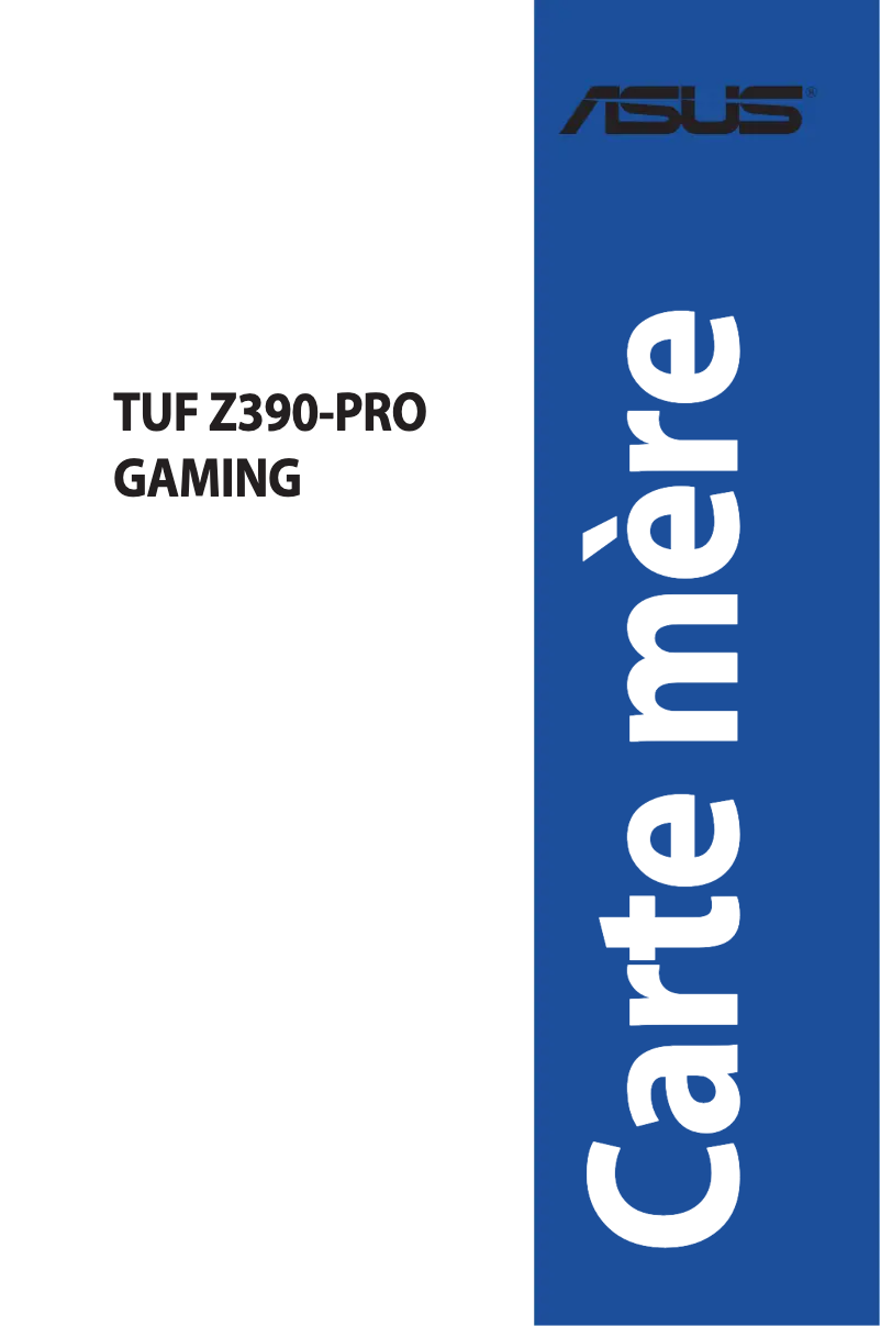 Image de la première page du manuel de l'appareil TUF Z390-Pro Gaming