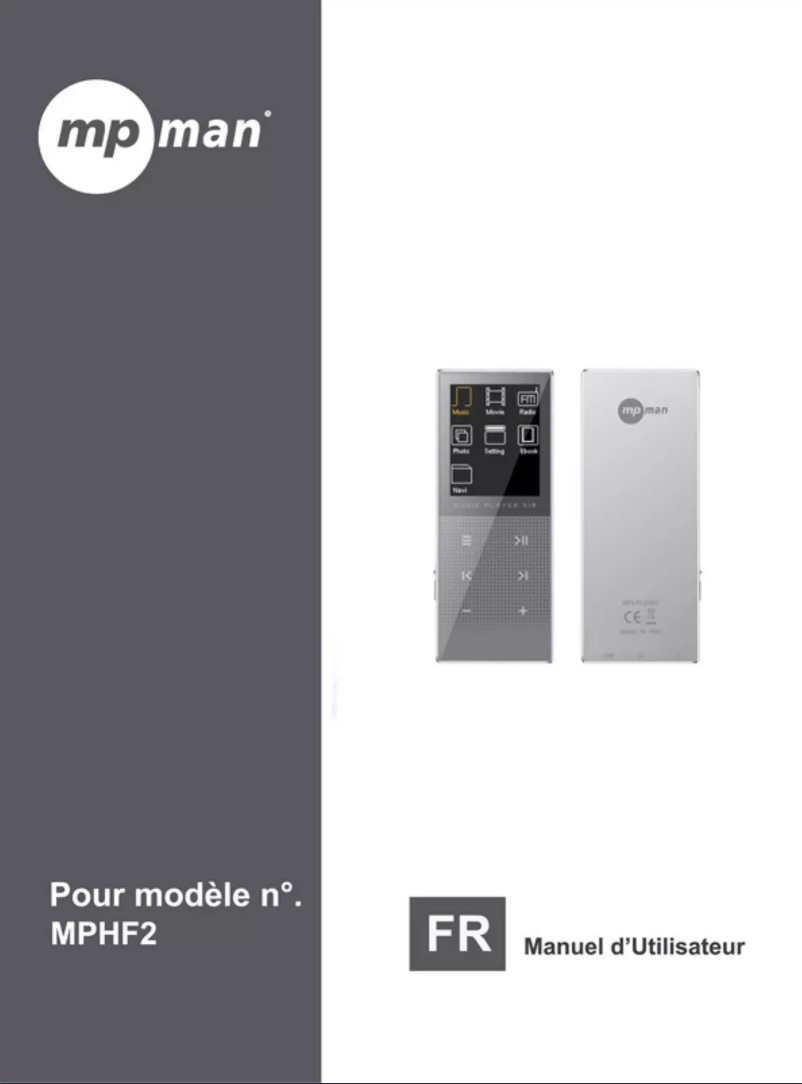 Page 1 de la notice Manuel utilisateur Mpman MPHF2