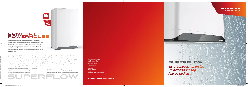 Page 1 de la notice Manuel utilisateur Intergas Superflow 60