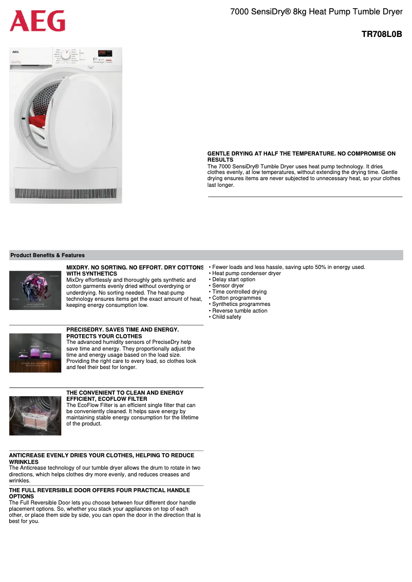 Image de la première page du manuel de l'appareil TR708L0B